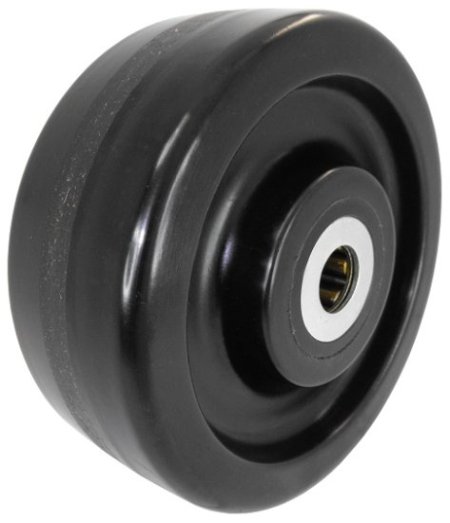 (image for) Caster; Swivel; 6" x 2-1/2"; Phenolic; Plate; 4-1/2"x6-1/4"; holes: 2-7/16"x4-15/16" (slotted to 3-3/8"x5-1/4"); 1/2" bolt; ; Roller Brng; 2000#; Kingpinless (Item #67875)