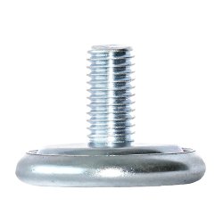 Glide; Base is 3/8" x 2"; Threaded Stem (1/2"-13TPI x2"); Zinc-coated steel; non-swiveling; 250# (Item #87415)