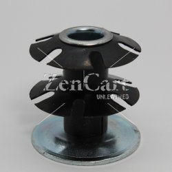 (image for) Socket; Grip Ring; 1.46"; Fits in 1-3/8 ID Round Tubing; Spring Retention; Fits 7/16" GR stems to 1-7/16". Base is 1.5" round. (Item #87691)