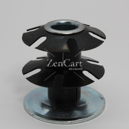 (image for) Socket; Grip Ring; 1.46"; Fits in 1-3/8 ID Round Tubing; Spring Retention; Fits 7/16" GR stems to 1-7/16". Base is 1.5" round. (Item #87691)