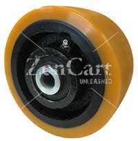 (image for) Wheel; 8" x 3"; 95A PolyUrethane on HD Cast Iron; Prec Ball Brngs; 3/4" Bore; 3-1/2" Hub Length; 4000# (Item #87622)
