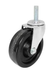 Caster; Swivel; 5" x 2"; Phenolic; Threaded Stem (3/4"-10TPI x 2-1/4" fully threaded); Zinc; Roller Brng; 1000# (Item #64348)