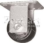 (image for) Caster; Rigid; 10" x 3"; Phenolic; Top Plate (4-1/2"x6-1/4"; holes: 2-7/16"x4-15/16" slotted to 3-3/8"x5-1/4"; 1/2" bolt); Zinc; Roller Brng; 2900# (Item #65991)
