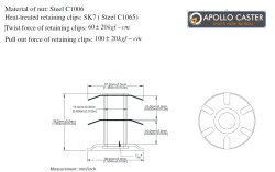 (image for) Socket; Grip Ring; 1.46"; Fits in 1-3/8 ID Round Tubing; Spring Retention; Fits 7/16" GR stems to 1-7/16". Base is 1.5" round. (Item #87691)