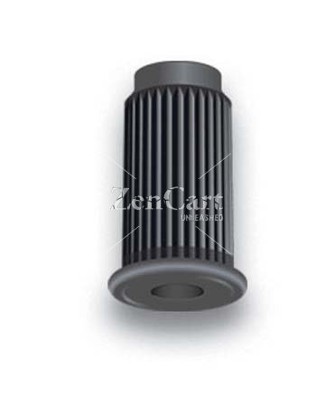 (image for) Caster Socket (Round); Grip Ring: .907" O.D. x .7/16" I.D.; Plastic (dark); for 18 ga 1" Round Tubing w/ .902" ID; fits 7/16 connectors up to 1-7/16 long (Item #89422)