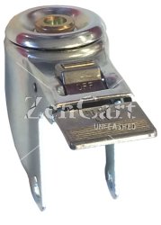 (image for) Yoke; Swivel; 5" x 1-1/4"; Hollow Kingpin (1/2" bolt hole); Zinc; 3/8" Bore; 1-9/16" Hub Length; 325#; Total Lock (Item #88690)