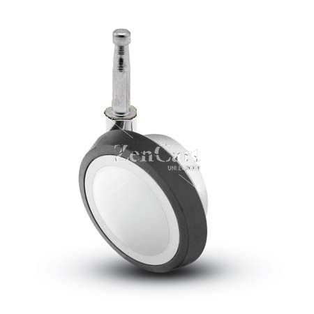 (image for) Caster; Ball; Swivel; 3"; Rubber; Hard; Grip Neck; 5/16"x1-1/2"; Chrome; Reg or Bright; Acetyl/ Resin Brng; 100# (Item #69571)