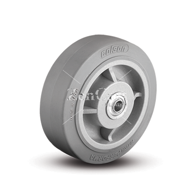 (image for) Wheel; 6" x 2"; Thermoplastized Rubber (Gray); Precision Ball Brng; 1/2" Bore; 2-7/16" Hub Length; 500# (Item #87813)