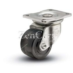 (image for) Caster; Swivel; 2" x 15/16"; Polyolefin; Top Plate (2-3/4"x3-3/4"; holes: 1-3/4"x2-15/16"; 5/16" bolt); Zinc; Plain bore; 125# (Item #66207)
