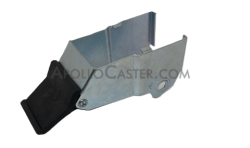 (image for) Caster; Swivel; 8" x 2"; Phenolic; Plate (4-1/2"x6-1/4"; holes: 2-7/16"x4-15/16" slots to 3-3/8"x5-1/4"; 1/2" bolt); Roller Brng; 1400#; Kingpinless; Pedal Brk (Item #62882)