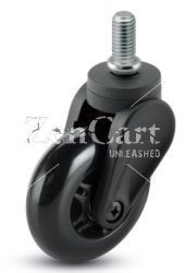 (image for) Caster; Swivel; 3" x 15/16"; Black Polyurethane (Donut); Grip Ring (7/16" x 7/8"); Black Yoke; Precision Ball Brng; 120# (Item #65027)