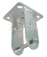 (image for) Yoke Axle & Nut; Rigid; 8" x 2"; Plate (4-1/2"x6-1/4"; holes: 2-7/16"x4-15/16" slotted to 3-3/8"x5-1/4"; 1/2" bolt); Zinc; 1/2" Bore; 2-1/2" Hub Length; 1400# (Item #88319)