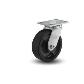 Caster; Swivel; 8" x 2"; Glass/ Nyln Hi-Temp; Plt (4"x4-1/2"; holes: 2-5/8"x3-5/8" slots to 3"x3"; 3/8" blt); Rlr. Brng; 1400#; Kingpinless; Warranty; (475 deg) (Item #63463)