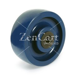 (image for) Wheel; 6" x 2"; Polyurethane (Solid); Stainless Prec Pedestal BB; 1/2" Bore; 2-7/16" Hub Length; 1200# (Item #87635)