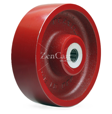 (image for) Wheel; 8" x 3"; Steel (Crowned Ductile); Plain bore; 1-15/16" Bore; 3-1/4" Hub Length; 6000#; Made in USA (Item #87158)