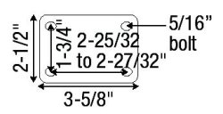 (image for) Caster; Swivel; 5" x 1-1/4"; Conductive TPR Rubber; Plate (2-1/2"x3-5/8"; holes1-3/4"x2-13/16"; 5/16" blt); Chrome; Prec Brng; 260#; Total Lock (Item #63710)
