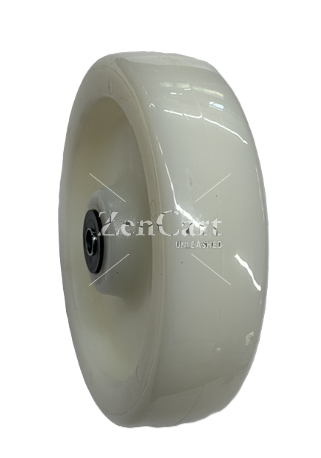 (image for) Wheel; 5" x 2"; Shore D85 White Nylon; Sealed Prec Ball Brngs; 1/2" Bore; 2-7/16" Hub Length; 900# (Item #87243)
