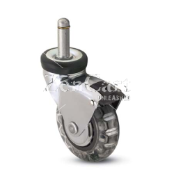 (image for) Caster; Swivel; 3" x 15/16"; Polyurethane; Grip Ring (7/16" x 7/8"); Chrome; Precision Ball Brng; 120#; Pedal Brake (Item #65148)