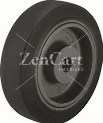 (image for) Wheel; 16" x 3"; 1" Thick 65A Black PolyU on Steel; Roller Brng; 1" Bore; 3-1/4" Hub Length; 3800#; Make in USA (Item #87159)
