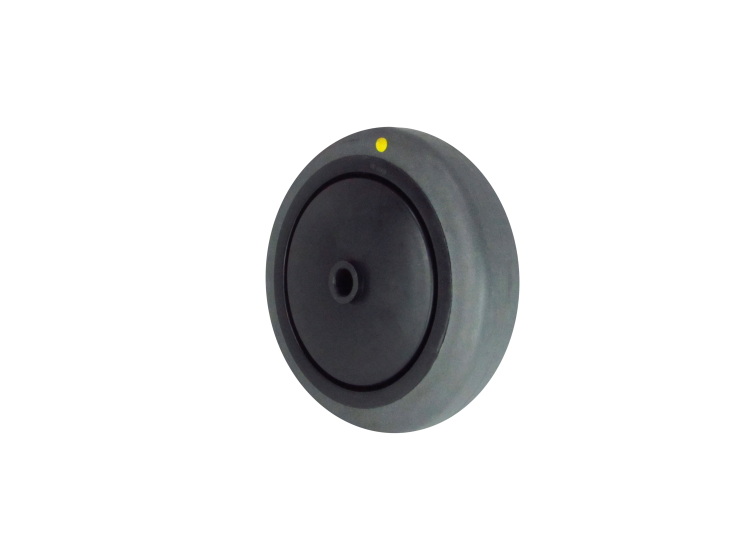(image for) Caster; Swivel; 3\" x 1-1/4\"; Conductive Gray TPR; Plate (2-1/2\"x3-5/8\"; holes: 1-3/4\"x2-7/8\" slots to 3\"; 5/16\" bolt); Prec Ball Brng; 200#; Dust Cover; Brake (Item #64026)