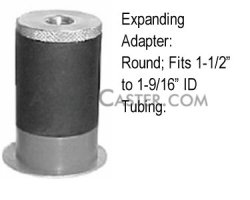 (image for) Caster; Swivel; 5" x 1-1/4"; PolyU on PolyO (Blue); Expandable Adapter (1-1/2" - 1-9/16" ID tubing); Precision Ball Brng; 300#; Thread Guards (Item #64134)