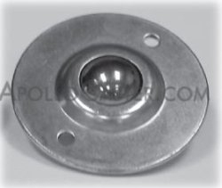 (image for) Ball Transfer; 1"; Stainless Steel ball; Flange; Round (2-7/8" diameter: two holes: 2-3/16" apart); Stainless Housing; 125# (Item #88081)