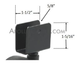 (image for) Caster; Twin Wheel; Swivel; 50mm; Nylon; U Bracke (5/8" ID); 1-5/16" High x 1-1/2" Long; Black; Steel Axle; 85#; Hood (Screw included) (Item #66436)