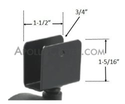 (image for) Caster; Twin Wheel; Swivel; 50mm; Nylon; U Bracket (3/4" ID); 1-5/16" High x 1-1/2" Long; Black; Steel Axle; 85#; Hood (Screw included) (Item #66434)