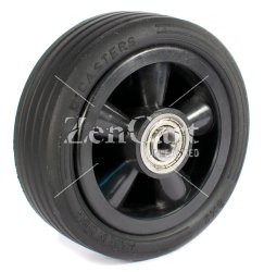 (image for) Wheel; 6" x 2"; Rubber on Nylon; Ball Brng; 1/2" Bore; 2-1/4" Hub Length; 350#; Centered Hub (Item #87453)