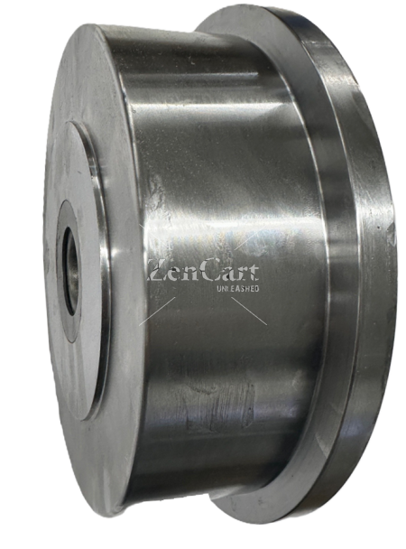 (image for) Wheel; 8" x 2-3/8" (9"x3" with flange); Cast & Steel; Single Flange; Prec Tapered Brng; 10000#; 1-1/4" Bore; 3-1/2" Hub Length (Item #89859)