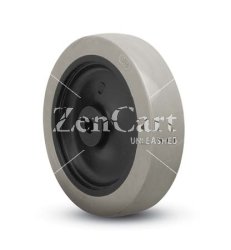 (image for) Wheel; 2" x 13/16"; PolyU on PolyO (Gray); Plain bore; 1/4" Bore; 15/16" Hub Length; 100#; 40D Durometer (Item #88961)