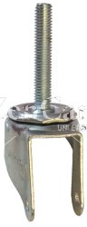 (image for) Yoke, Axle & Nut; Swivel; 3" x 1"; Threaded Stem (1/2"-13TPI x 2-13/16"); Zinc; 1/2" Bore; 1-5/16" Hub Length; 230# (Item #88492)