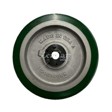 (image for) Drive Wheel; 10" x 2-1/2"; 95A PolyU on Cast Iron; QD Keyway Bushing; 1" Bore; 2-1/2" Hub Length; 2000#; USA Made (Item #87213)