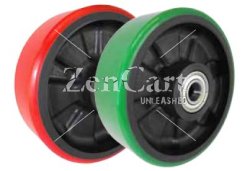 (image for) Wheel; 8" x 2"; PolyU on Nylon; Delrin Spanner; 1/2" Bore; 2-7/16" Hub Length; 1400# (Item #88306)