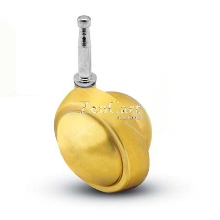 (image for) Caster; Ball; Swivel; 2-1/2"; Metal/ Zinc; Grip Neck; 5/16"x1-1/2"; Brass; Acetyl/ Resin Brng; 100# (Item #68349)