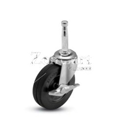 (image for) Caster; Swivel; 2" x 7/8"; Polyolefin; Grip Neck (5/16" x 1-1/2"); Zinc; Plain bore; 90#; Side friction brake (Item #64520)