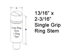 (image for) Yoke Axle & Nut; Swivel; 4" x 1-1/4"; Grip Ring; (13/16" x 2-3/16"); Zinc; 3/8" Bore; 1-9/16" Hub Length; 350#; Dust Cover (Mtl) (Item #88610)