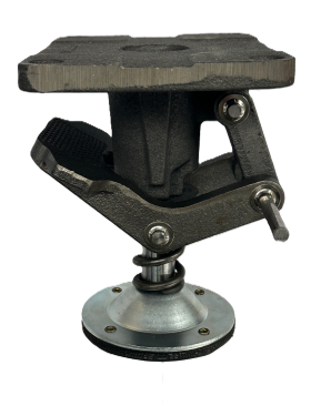 Floor Lock; For 6" Casters; Extended: 8-1/2"; Plate (5-1/4"x7-1/4"; holes: 3-3/8"x5-1/4" slotted to 4-1/8"x6-1/8"; 1/2" bolt); Use with 6" extreme duty casters. (Item #88848)