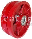 (image for) Wheel; 6" x 2"; V-Groove (7/8) Cast Iron; Roller Brng; 1" Bore; 2-1/4" Hub Length; 1000# (Item #87714)