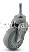 (image for) Caster; Swivel; 4" x 15/16"; PolyU on PolyO (Grayr); Threaded Stem; 5/16"-18TPI x 1"; Gray GFN; Delrin Brng; 125# (Item #67972)