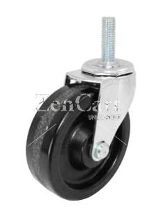 (image for) Caster; Swivel; 5" x 2"; Phenolic; Threaded Stem (3/4"-10TPI x 2-1/4" fully threaded); Zinc; Roller Brng; 1000# (Item #64348)