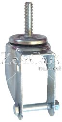 (image for) Yoke; Swivel; 5" x 1-1/4"; Threaded Stem (1/2"-13TPI x2-13/16"); Zinc; 3/8" Bore; 1-9/16" Hub Length; 350#; Dustcap (Item #87798)