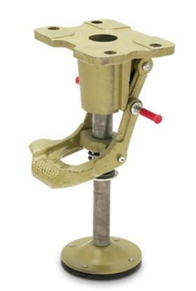 Floor Lock; For 8" Casters; Extended: 10-1/4"; Plate (5-1/4"x7-1/4"; holes: 3-3/8"x5-1/4" slots to 4-1/8"x6-1/8"; 1/2" bolt); Zinc (Item #87744)