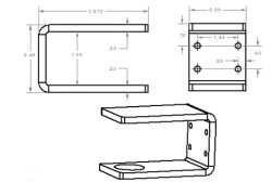 (image for) Retractable Caster; Swivel; 2-1/2" x 1-1/2" Polyolefin; Side Mount 2"x2" bracket; 3" Side Extension; Black; Prec Ball Brngs; 200#; Lift to retract; Set of 4 (Item #62716)