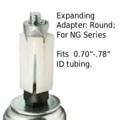 (image for) Caster; Swivel; 4" x 1-1/4"; TPR Rubber; Round Expanding Adapter (0.70"-.78" ID tubing); Nylon; Precision Ball Brng; 275#; Thread guards; Total Lock (Item #62748)