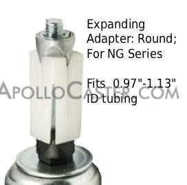 (image for) Expandable Adapter Kit; Round; For 0.97\"-1.13\" ID tubing; Use with Medcaster NG Series Hollow Kingpin. Comes w/ Zinc Bolt (Item #87071)
