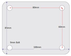 (image for) Caster; Swivel; 80mm x 35mm; 92A PolyU; Plate (85mm x 100mm); Zinc; Ball Brng; 400# Dynamic/ 2200# Static; Retractable Floor Lock lifts 1/8"; Swiveling Pedal (Item #64080)