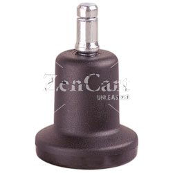 (image for) Glide; 2-3/8 tall with 2-3/16 base; Black Nylon; Grip Ring; (7/16x3/4); 130#; Bell Shape; Also avail with felt pads. (Item #89309)