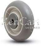 (image for) Wheel; 4" x 1-1/4"; Monoprene (Donut); Precision Ball Brng; 3/8" Bore; 1-5/8" Hub Length; 250#; Bearing Cover (Item #89109)