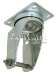 (image for) Yoke Axle & Nut; Swivel; 4" x 1-1/4"; Top Plate (2-3/8"x3-5/8"; holes: 1-3/4"x2-7/8" slotted to 3"; 5/16" bolt); Zinc; 3/8" Bore; 1-5/8" Hub Length; 250# (Item #88480)
